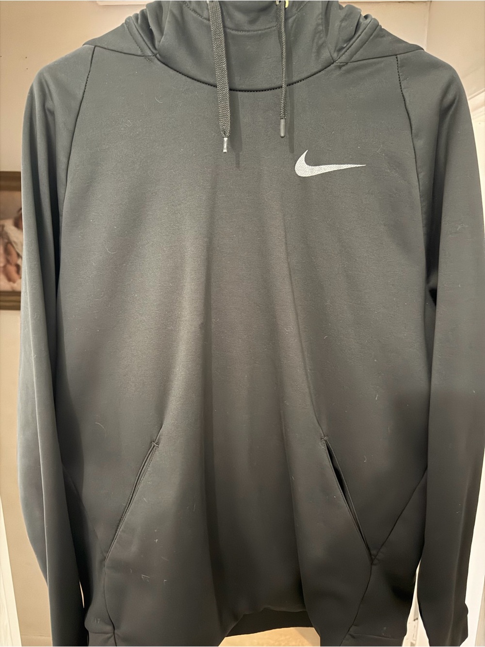 Nike Black Performance Pullover Hoodie with Reflective Swoosh